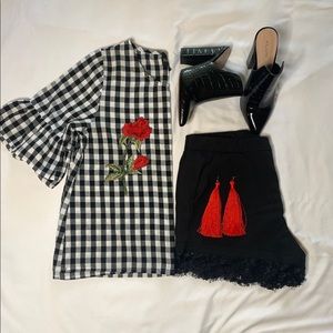 World Together Woman’s Checkered 3/4 Sleeve Top